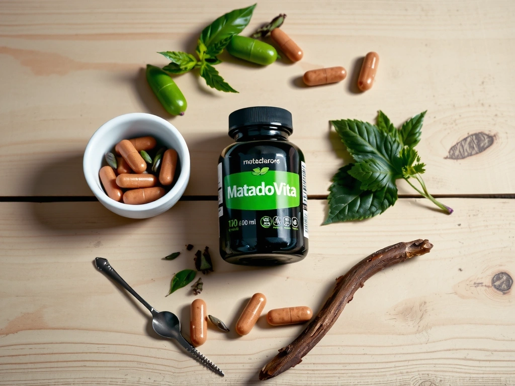 Ingredientes del producto Matadorvitacx en una mesa